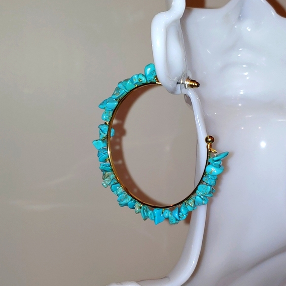 Persimmon | Semiprecious Stones |Hoop earrings - Picture 6 of 10